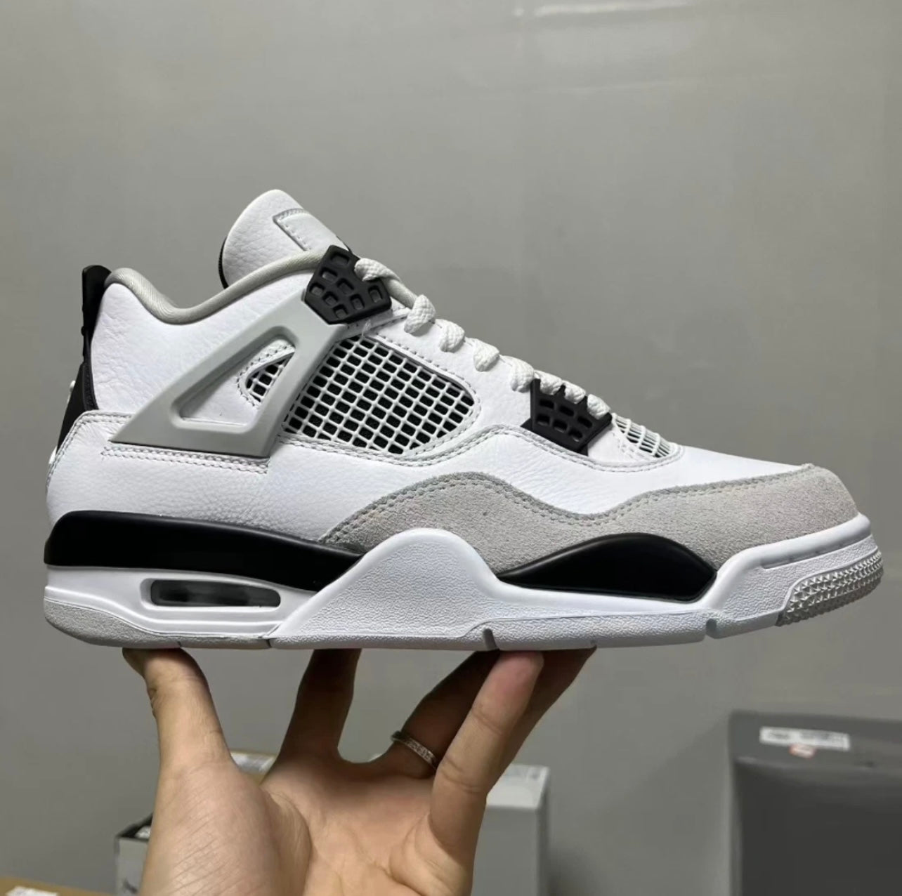 Jordan Air Jordan 4 retro "military black" for Men's Size Basketball Shoes