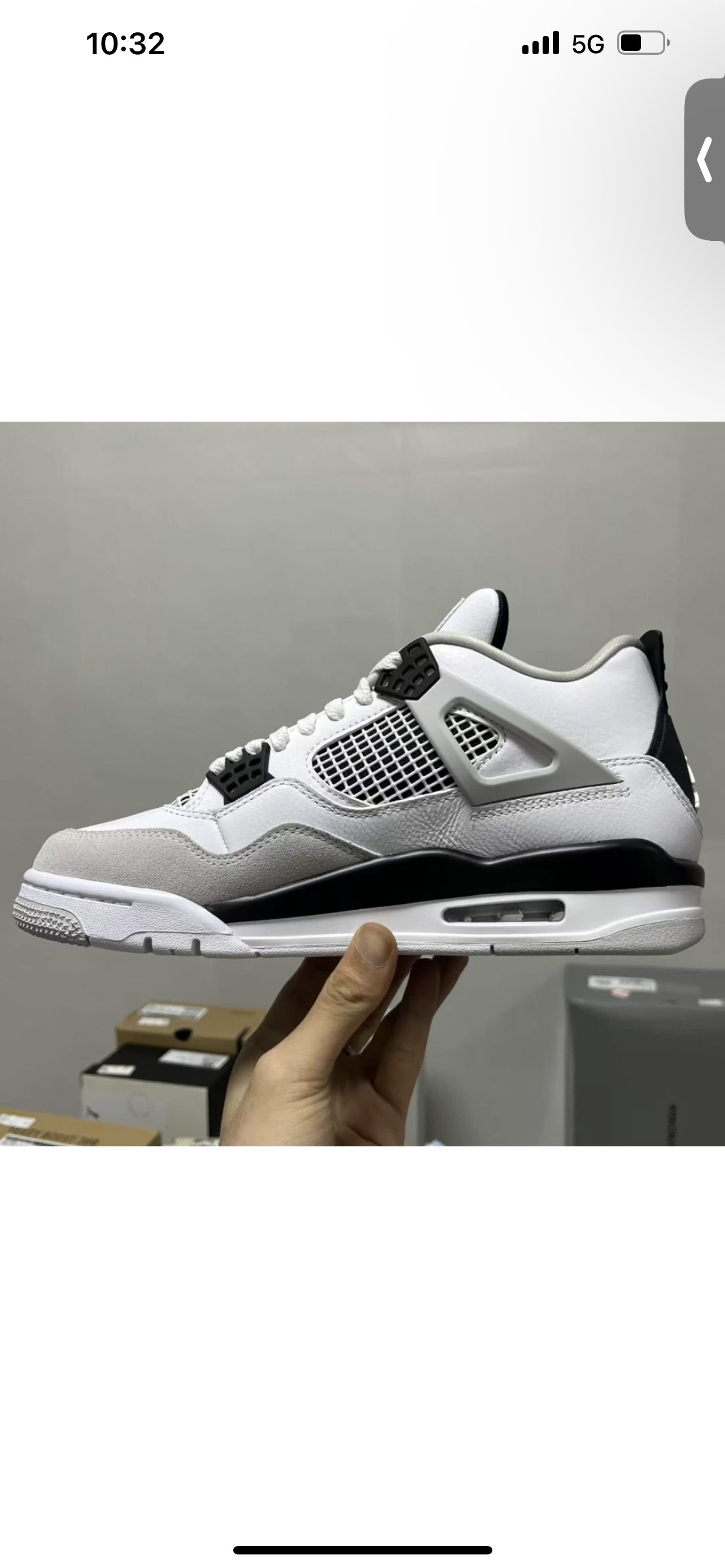 Jordan Air Jordan 4 retro "military black" for Men's Size Basketball Shoes