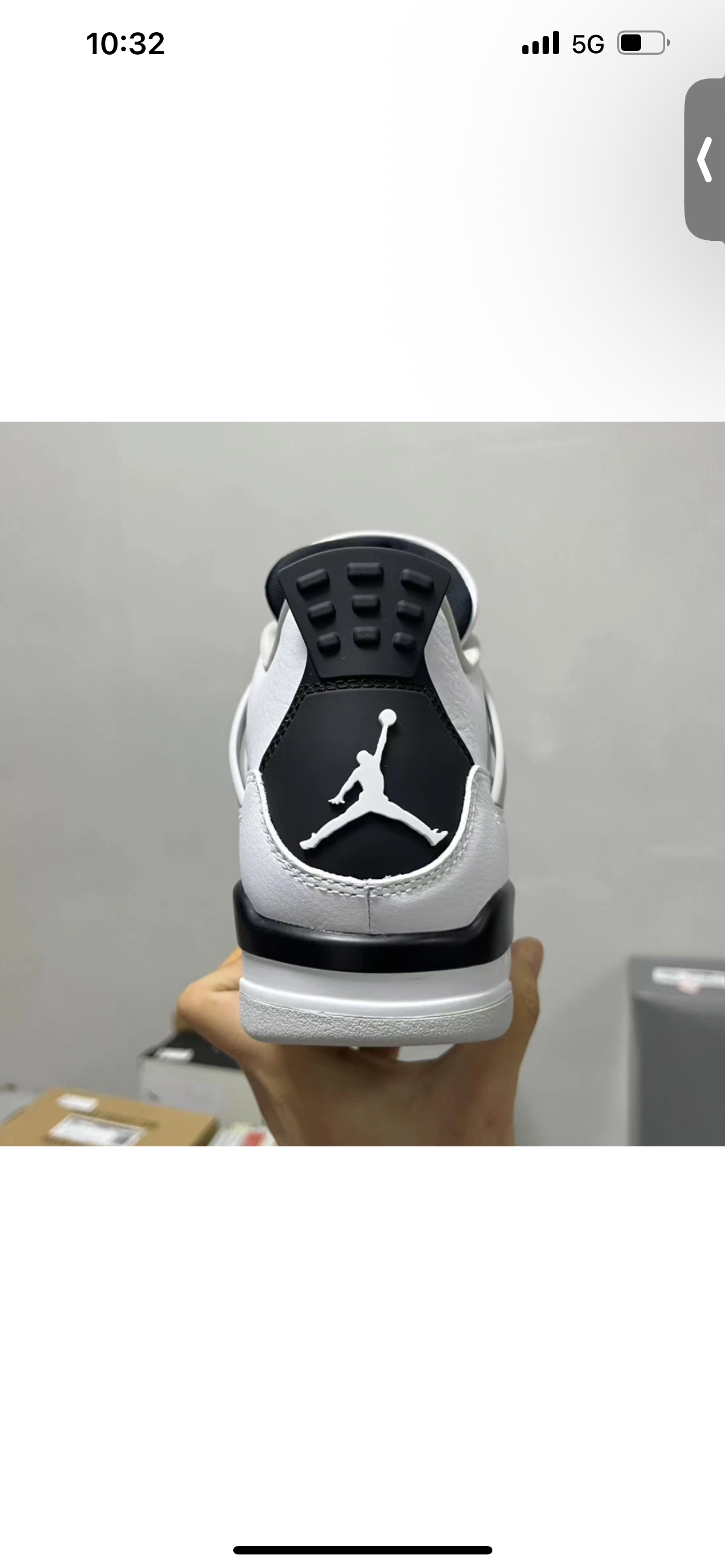 Jordan Air Jordan 4 retro "military black" for Men's Size Basketball Shoes